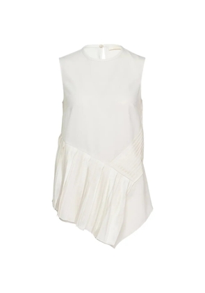 Club21 pleated asymmetrical top - White