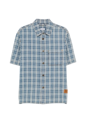 Burberry check short-sleeve shirt - Blue