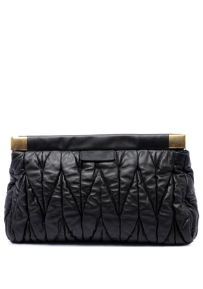Miu Miu Pre-Owned 2010-2026 Matelasse Nappa Frame clutch bag - Black