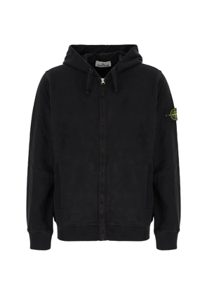 Stone Island 0009 organic cotton fleece hoodie - Black