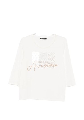 Betty Barclay graphic-print three-quarter sleeve T-shirt - White