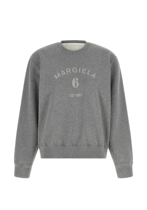MM6 Maison Margiela logo-print White Stitch sweater - Grey