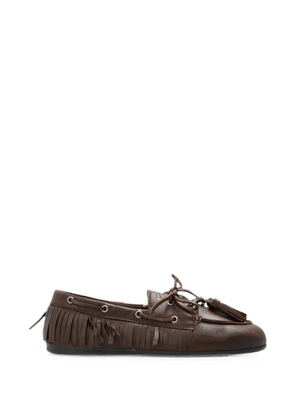 Posa fringe-trim ballet flats - Brown