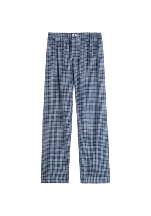 TEKLA check-print pajamas - Blue