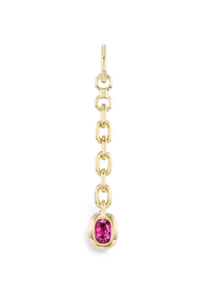 Uniform Object sapphire and diamond carriage drop pendant - Gold