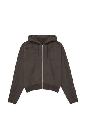 _J.L-A.L_ Plio woven-trim hoodie - Grey