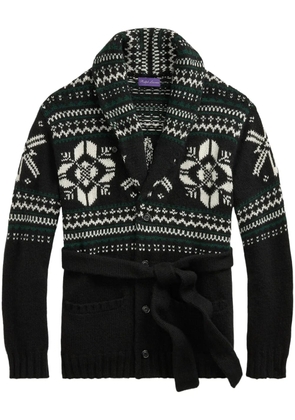 Ralph Lauren Purple Label intarsia-knit cardigan - Black