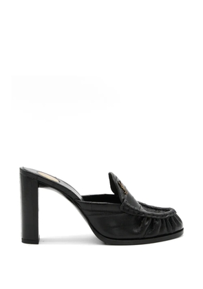 Saint Laurent Le Loafer monogram block-heel loafers - Black