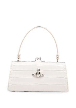 Vivienne Westwood Doll croc-embossed leather top handle bag - Neutrals