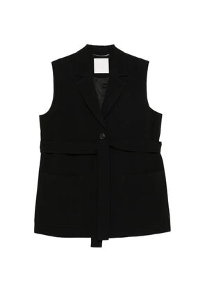 Marina Rinaldi Mrnanta belted sleeveless gilet - Black