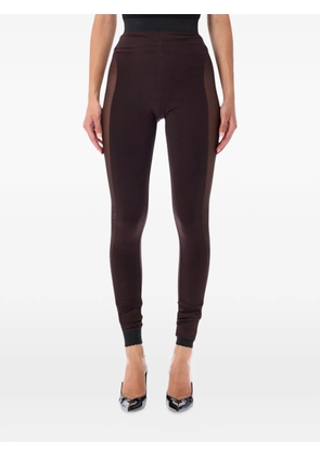 The Attico mesh-panelled leggings - Brown