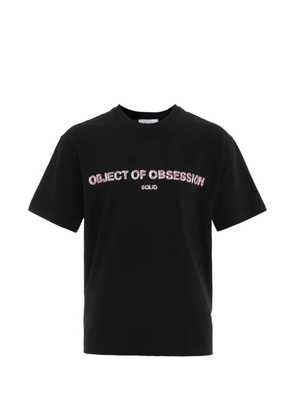 SOLID HOMME Object Lettering T-shirt - Black