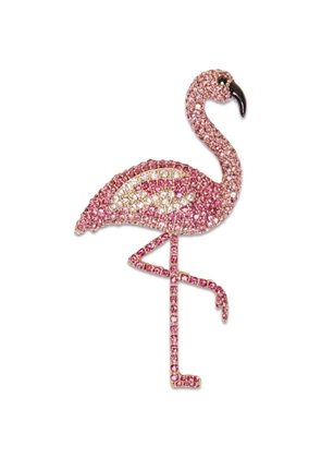 Weekend Max Mara metal brooch with rhinestones - antique rose - Gold