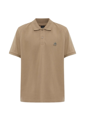 Moose Knuckles logo-plaque piqué polo shirt - Brown