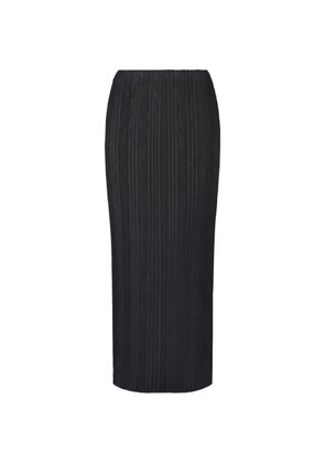 Issey Miyake pleated midi skirt - Black