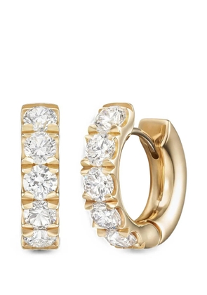 Melissa Kaye super Clara diamond hoop earrings - Gold
