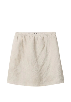Miu Miu linen skirt - Neutrals