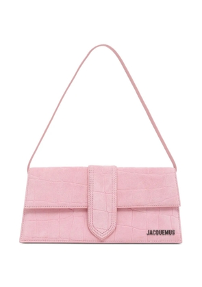 Jacquemus croc-effect leather shoulder bag - Pink