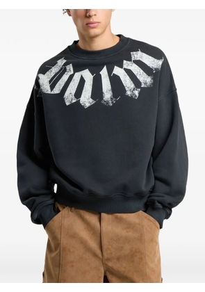 Palm Angels logo-print cotton sweatshirt - Black