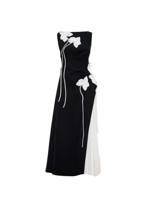 Acler Limisi floral-appliqué maxi dress - Black