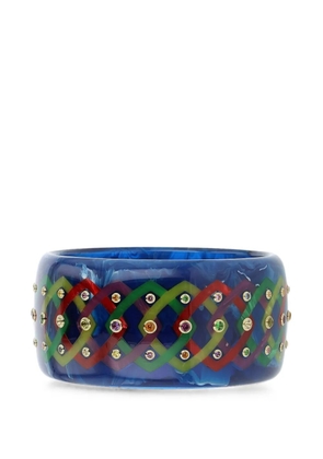 Mark Davis Lattice multi gems bangle - Blue