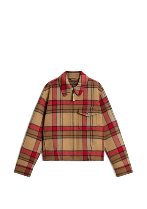 Woolrich check-pattern zip-up jacket - Neutrals