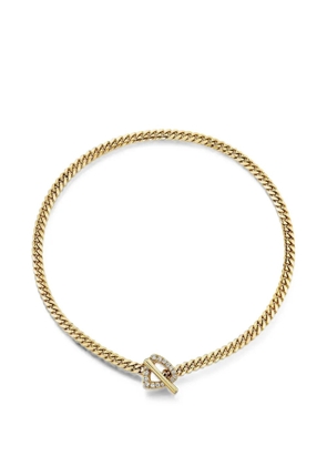 Logan Hollowell diamond trillion necklace - Gold