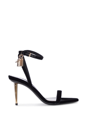 TOM FORD padlock-detail velvet sandals - Black