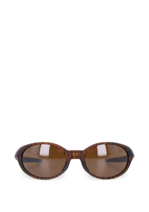 Oakley tiger-print oval-frame sunglasses - Brown