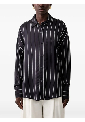 GUESS USA vertical-stripe shirt - Black