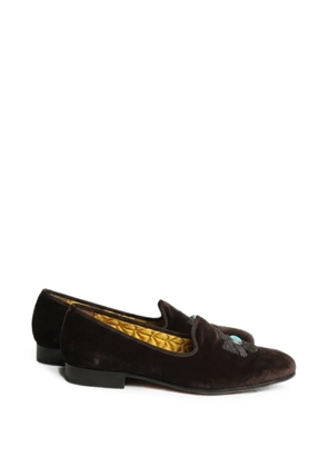 Fortela Broadway Thunderbird embroidered loafers - Brown