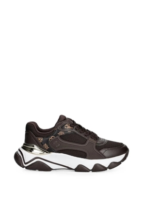 GUESS USA logo-print panelled sneakers - Brown