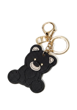TWINSET Teddy Bear keyring with Oval T - Black