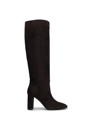 Via Roma 15 suede block-heel boots - Brown