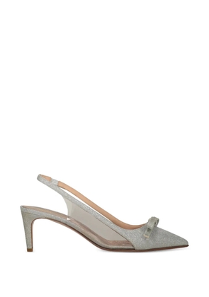 RED(V) bow-detail slingback pumps - Silver