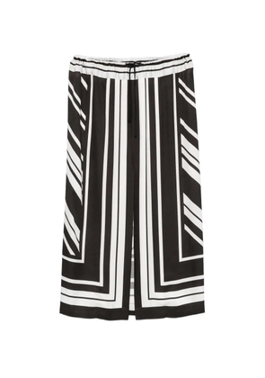 Brandon Maxwell Jameson striped maxi skirt - Black