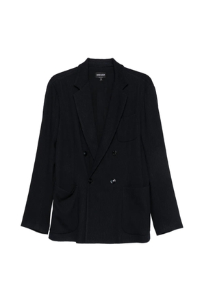 Giorgio Armani double-breasted pinstripe blazer - Blue