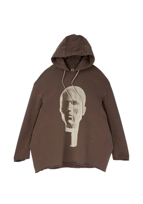 Rick Owens DRKSHDW Peter graphic-print hoodie - Brown