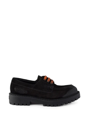 Prada waxed suede lace-up shoes - Black