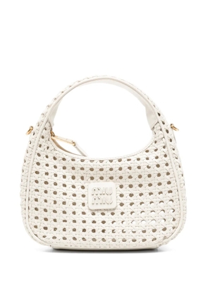 Miu Miu Wander Intreccio Vienna tote bag - White