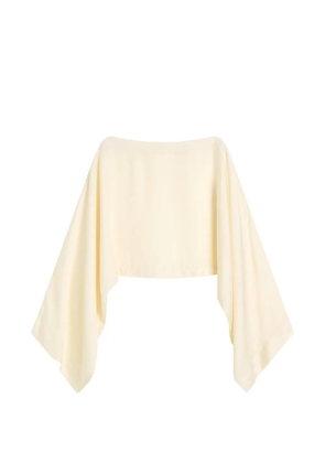 BONDI BORN Ardea hammered-satin top - Neutrals