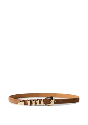Claudie Pierlot suede-finish Western-style belt - Neutrals