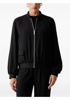 Armani Exchange logo-embroidered bomber jacket - Black