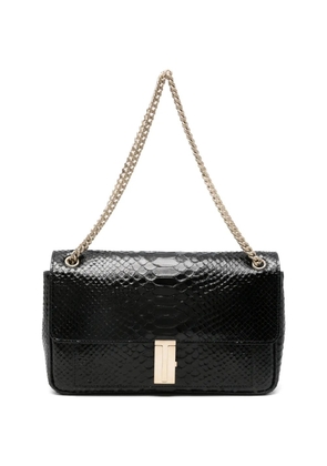 TOM FORD T-twist snakeskin-effect shoulder bag - Black