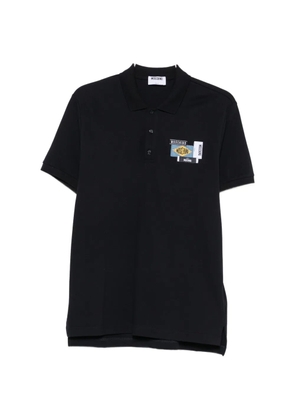 Moschino logo-patch polo shirt - Blue