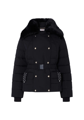 LIU JO padded jacket with belt - Black