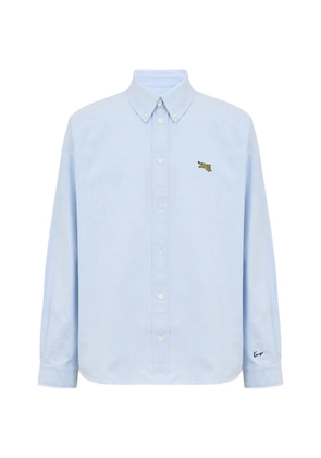 Kenzo tiger-patch oxford shirt - Blue