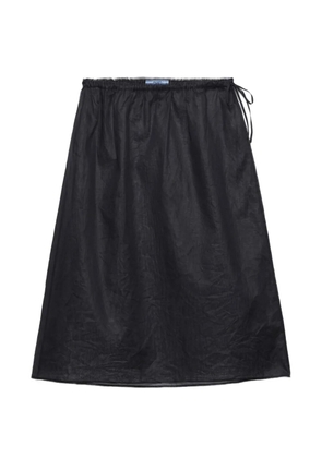 Prada cotton organdy midi-skirt - Black