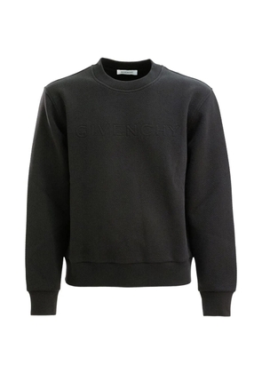 Givenchy logo-embossed chevron-pattern sweater - Black