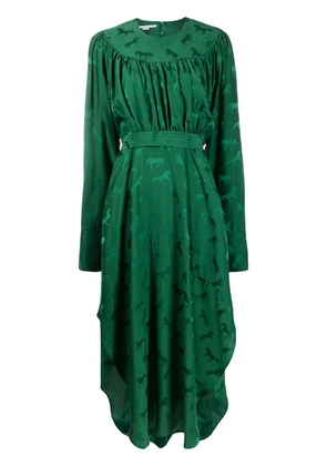 Stella McCartney horses jacquard midi dress - Green